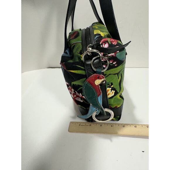 Tosca Blu Bag Purse Satchel Rainforest Y2K Handbag Canvas Parrot Keychain - Picture 11 of 13